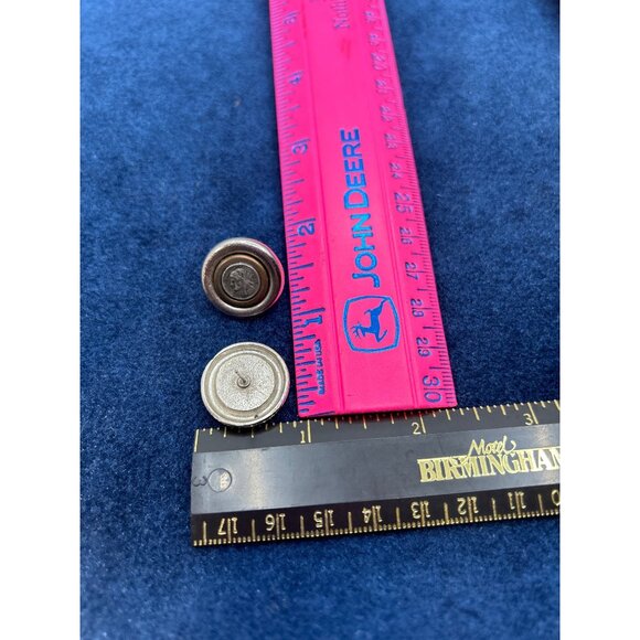 Vintage Republique Francaise Coin-Inspired Stud Earrings - Picture 3 of 5